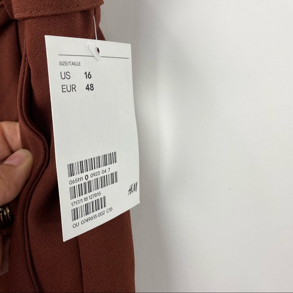 H&M burnt orange high waisted pants NWT - Picture 4 of 6